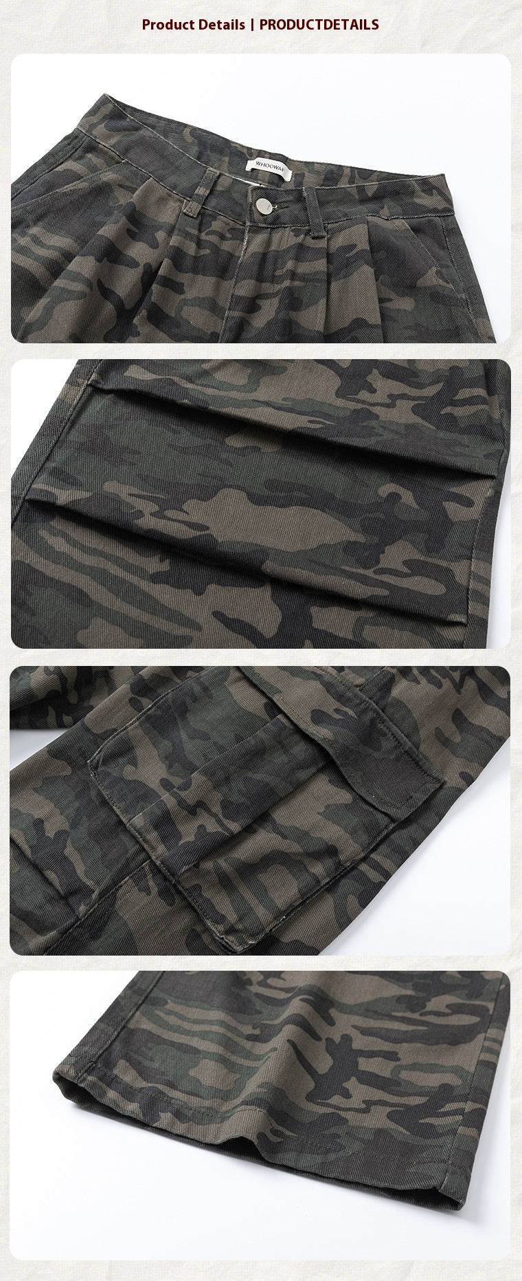 Olivia camouflage cargo pants