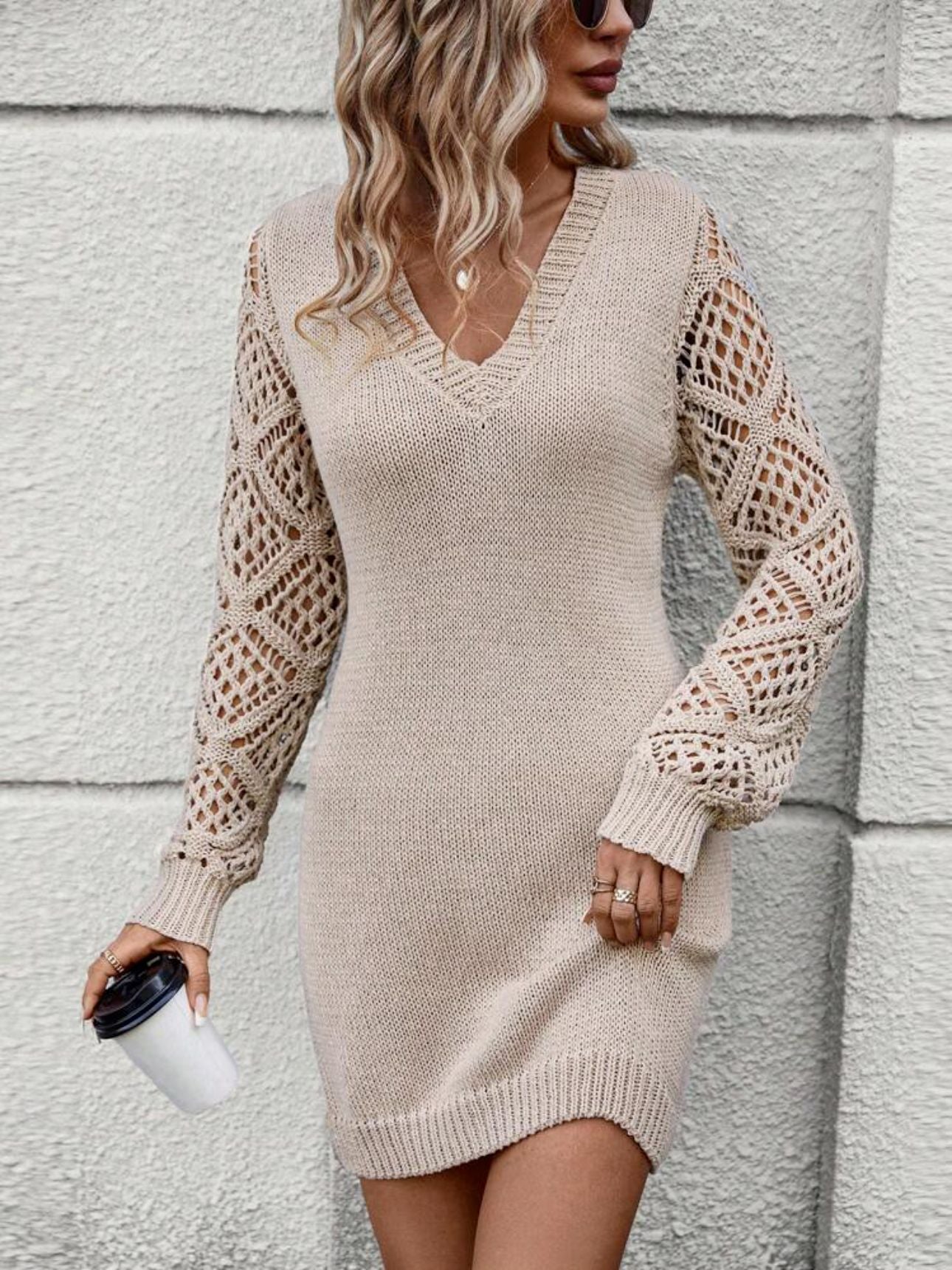 Olivia sweater sleeve dress