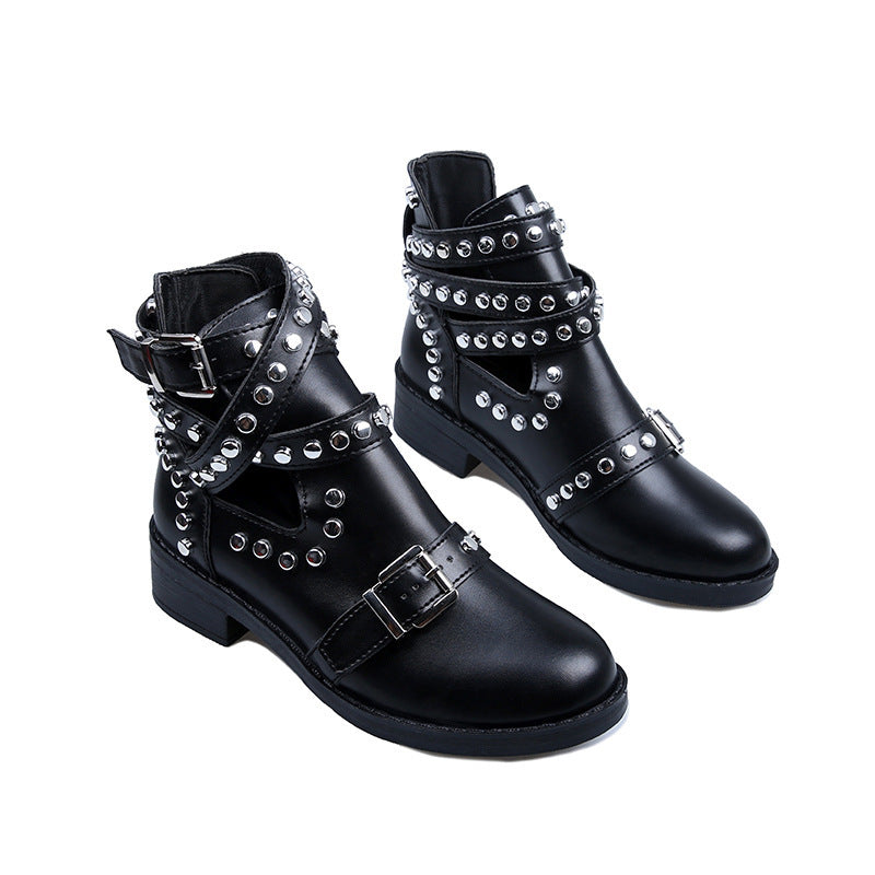 Olivia black belt boots