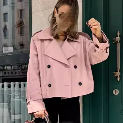 Olivia trench midi coat pink