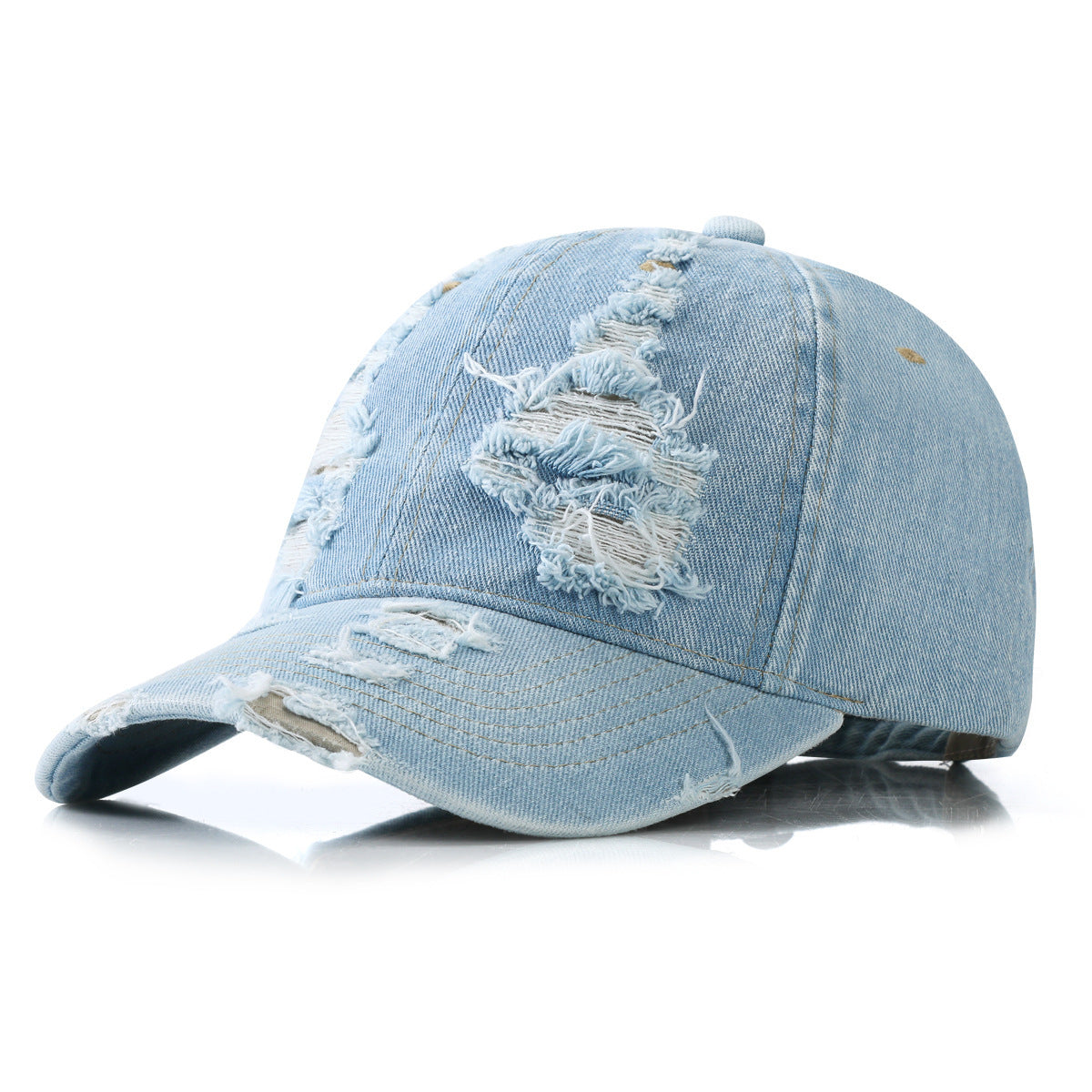 Olivia denim ripped baseball cap