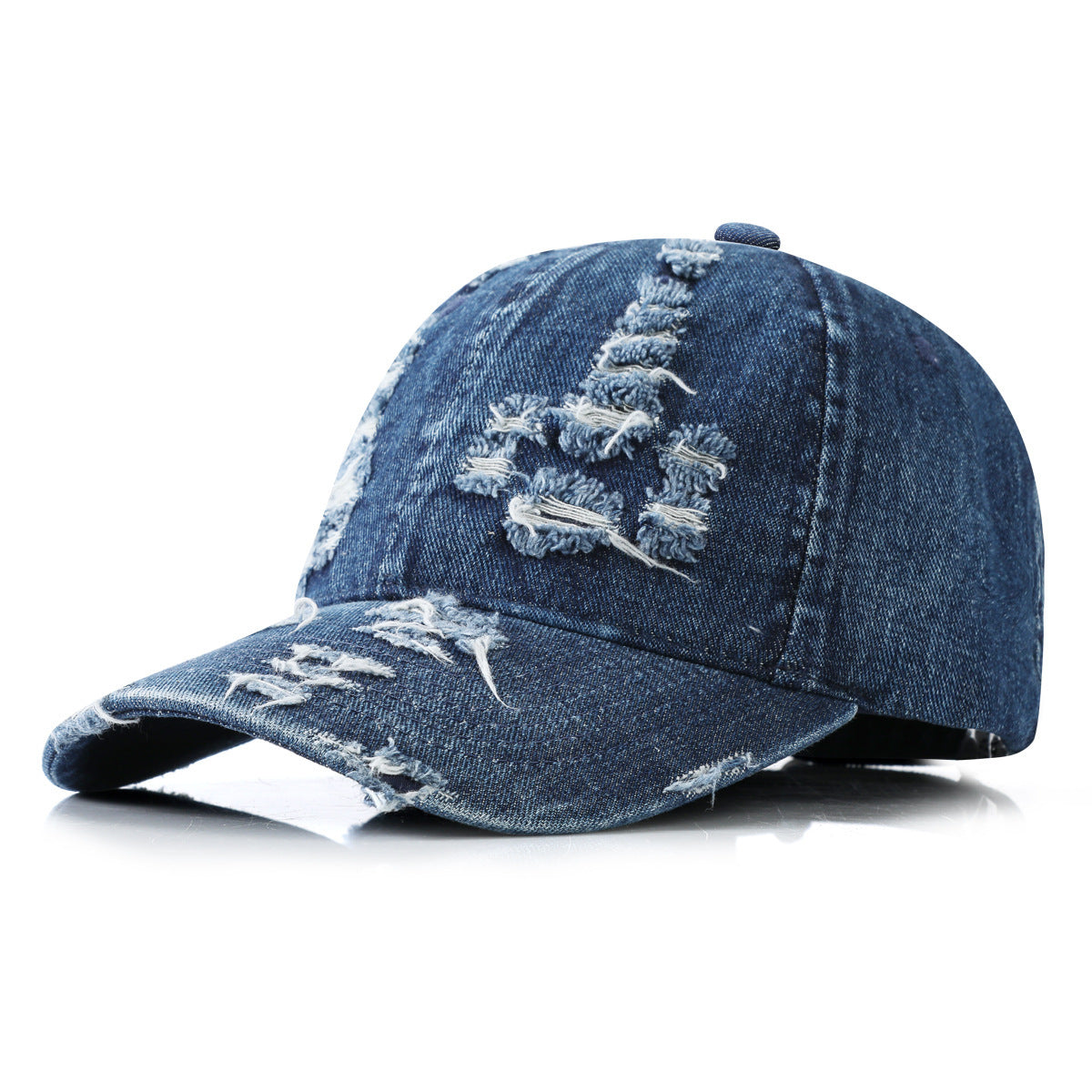 Olivia denim ripped baseball cap