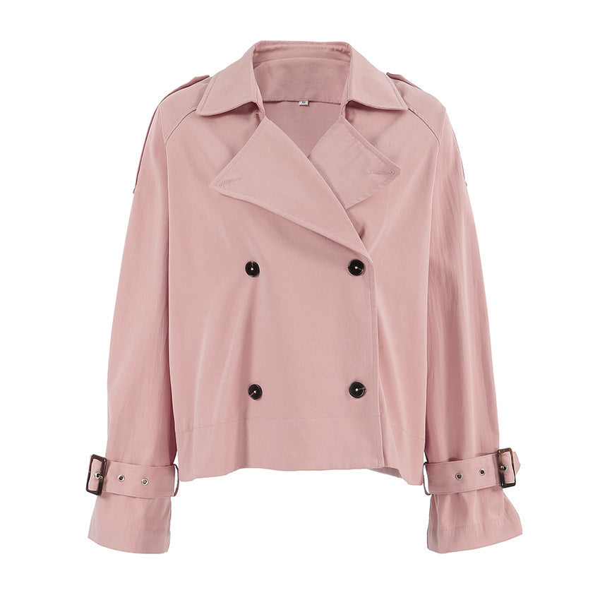 Olivia trench midi coat pink