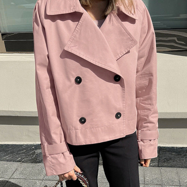 Olivia trench midi coat pink