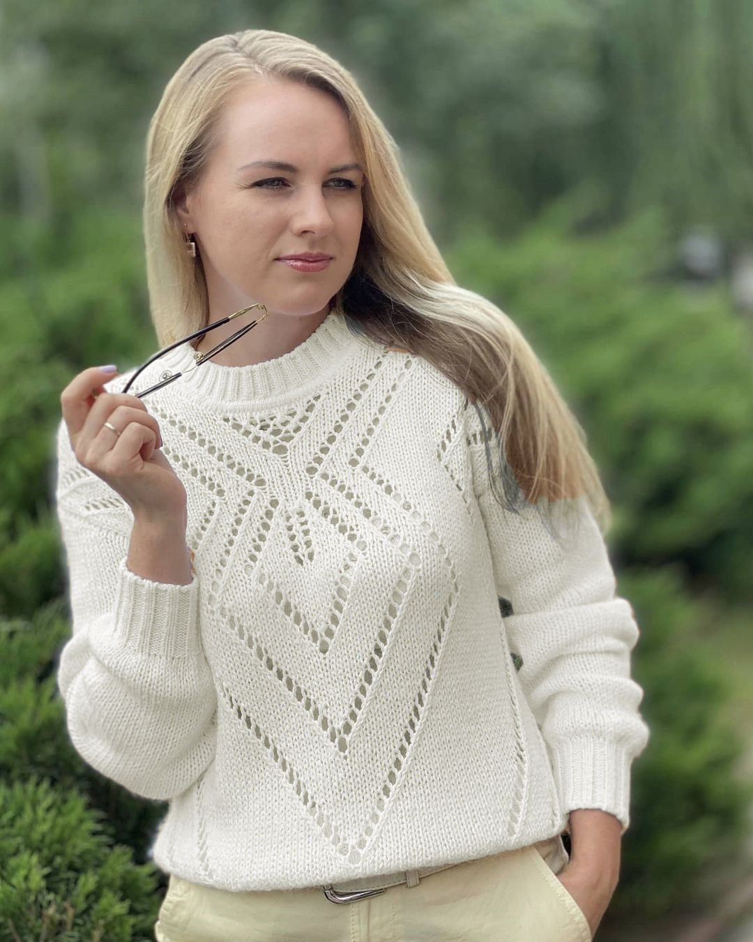 Olivia Gebreide Sweater Beige