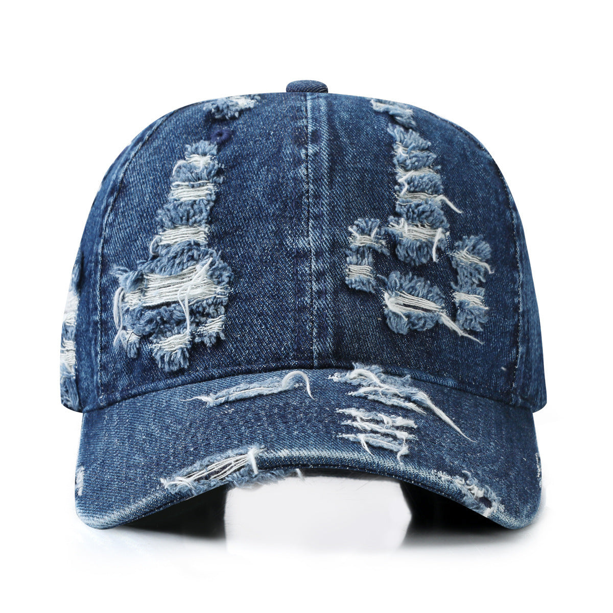 Olivia denim ripped baseball cap